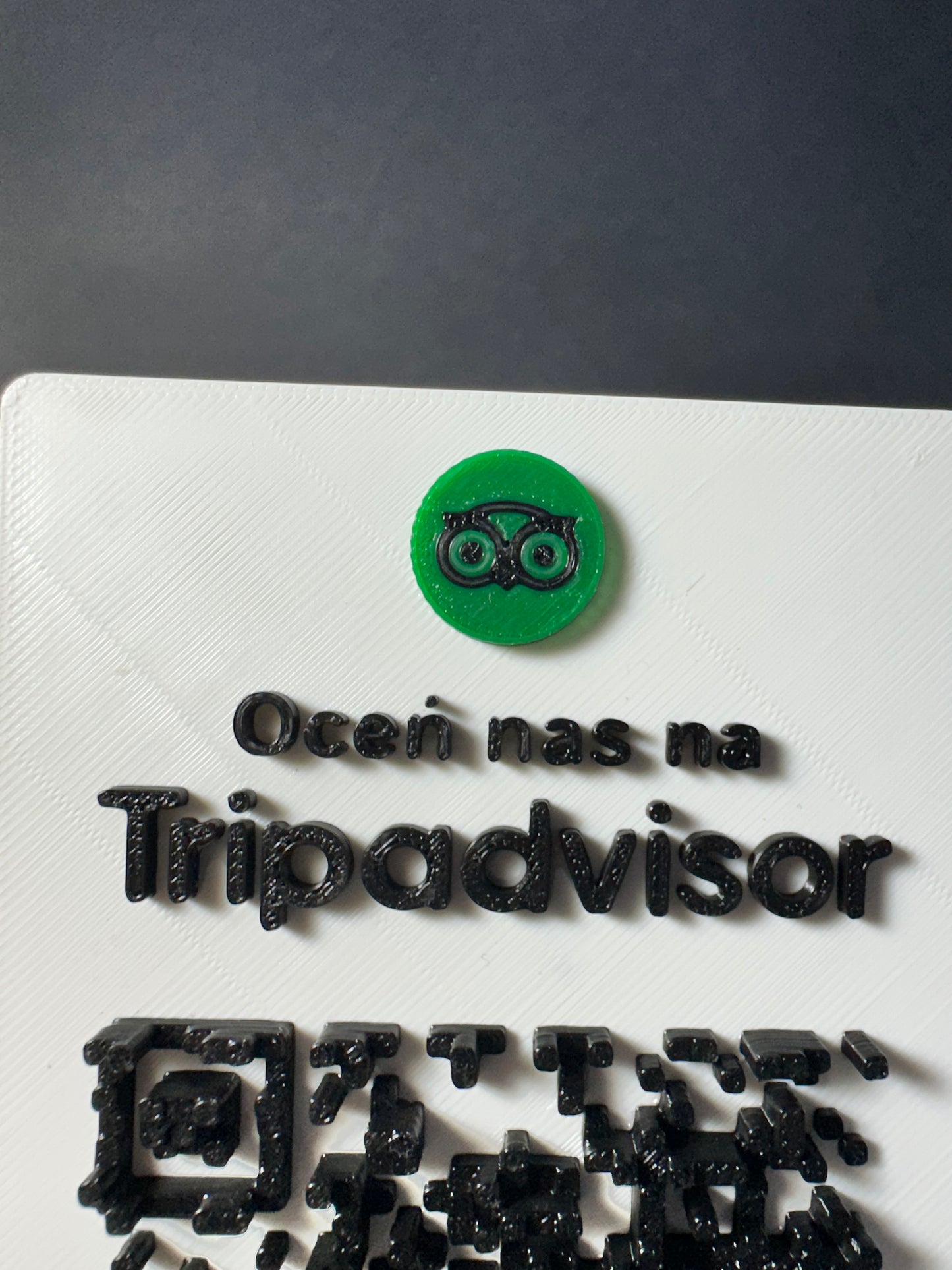 Tabliczka QR 3D - Trip Advisor