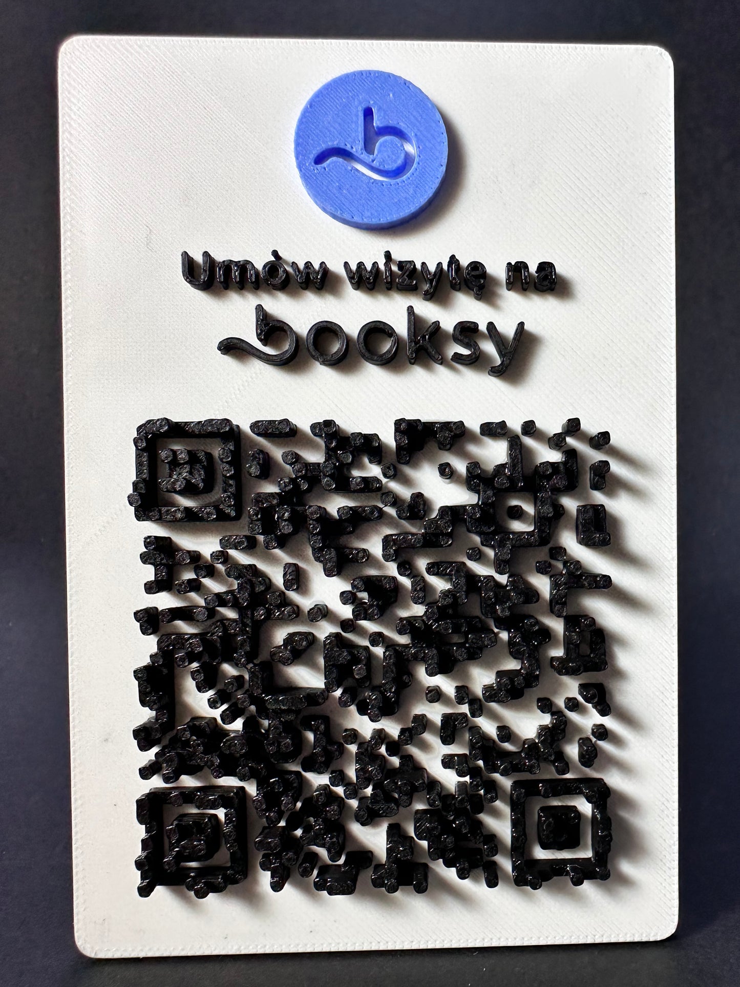 Tabliczka QR 3D - Booksy