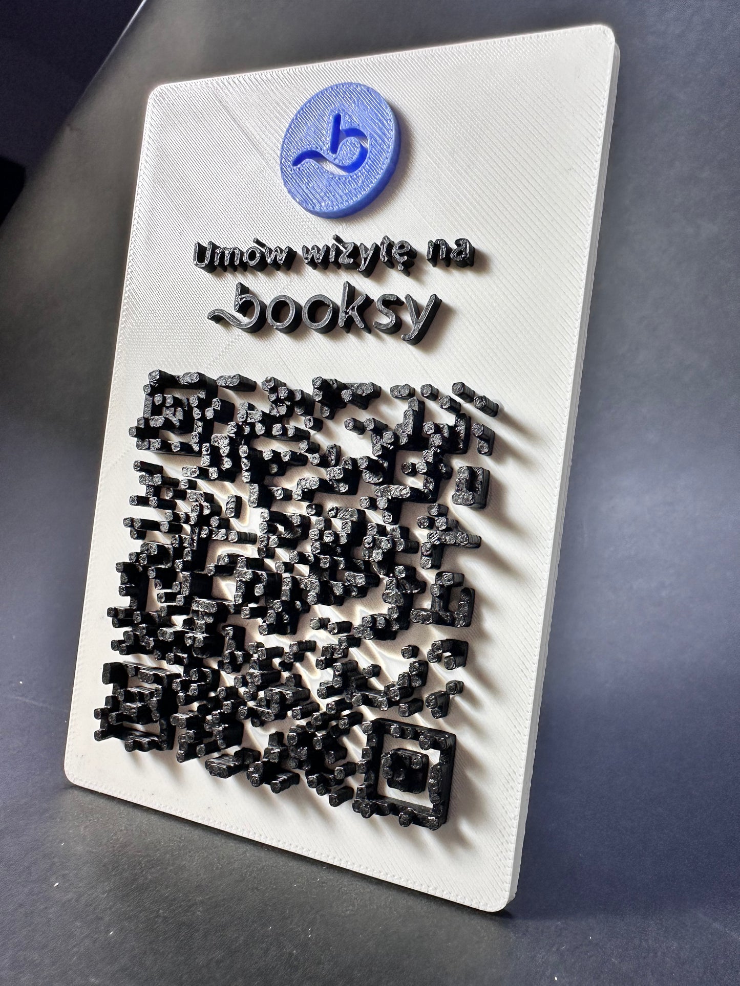 Tabliczka QR 3D - Booksy