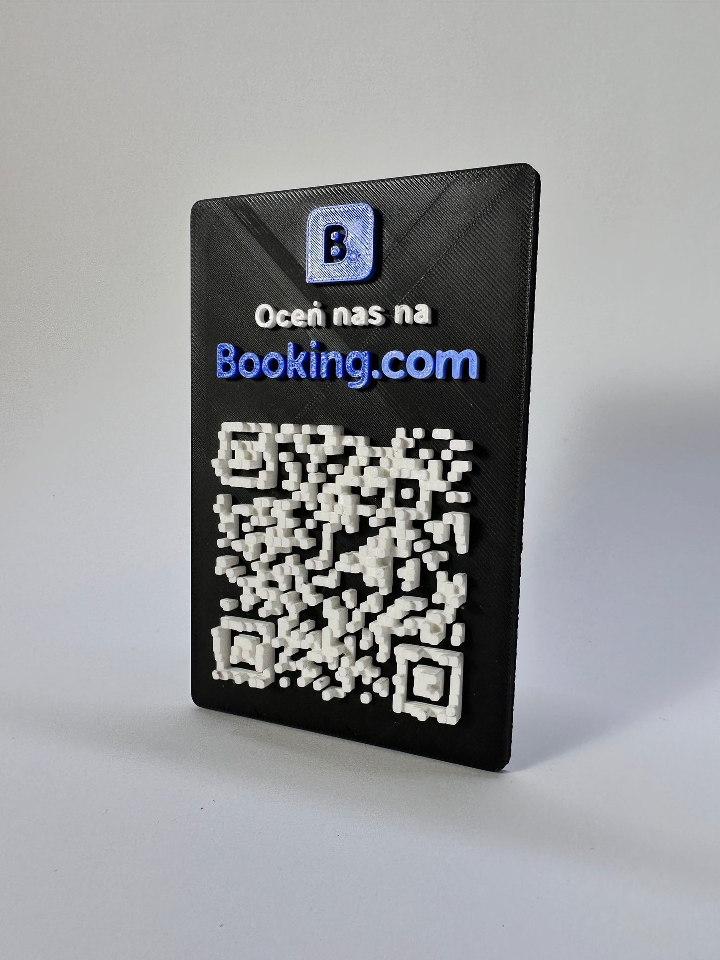 Tabliczka QR 3D - Booking
