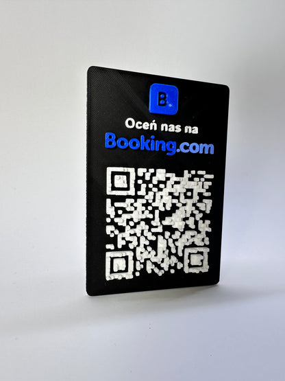 Tabliczka QR 3D - Booking