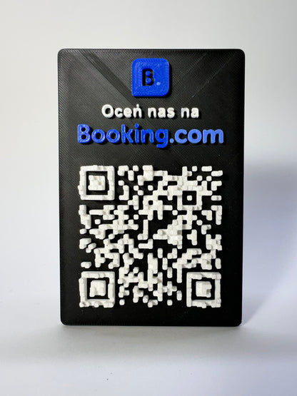 Tabliczka QR 3D - Booking