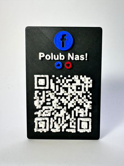 Tabliczka QR 3D - Facebook