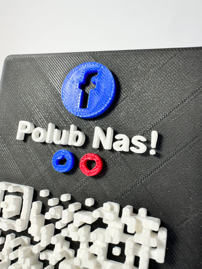 Tabliczka QR 3D - Facebook