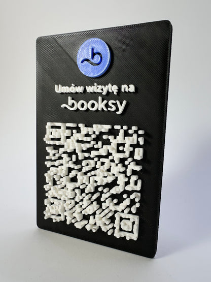 Tabliczka QR 3D - Booksy