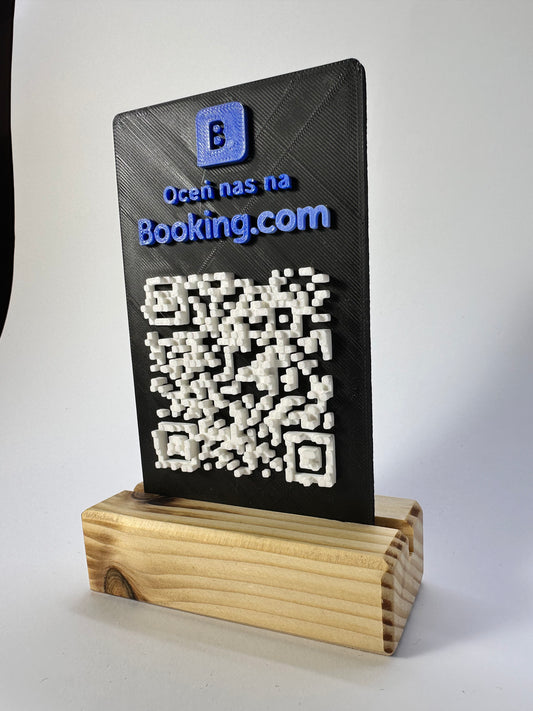 Tabliczka QR 3D - Booking