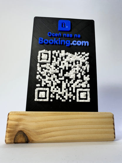 Tabliczka QR 3D - Booking