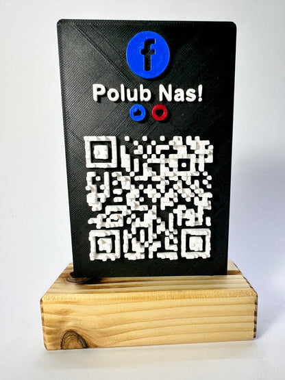 Tabliczka QR 3D - Facebook