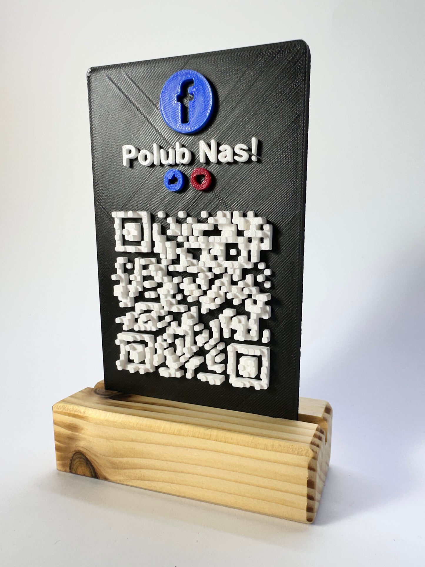 Tabliczka QR 3D - Facebook