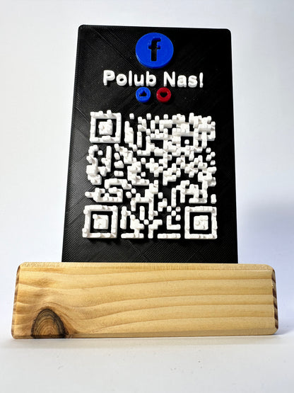 Tabliczka QR 3D - Facebook