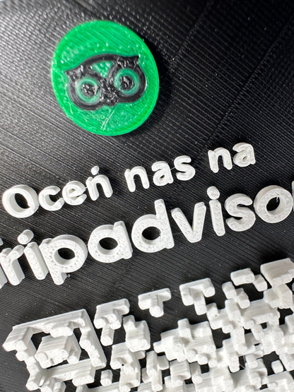 Tabliczka QR 3D - Trip Advisor