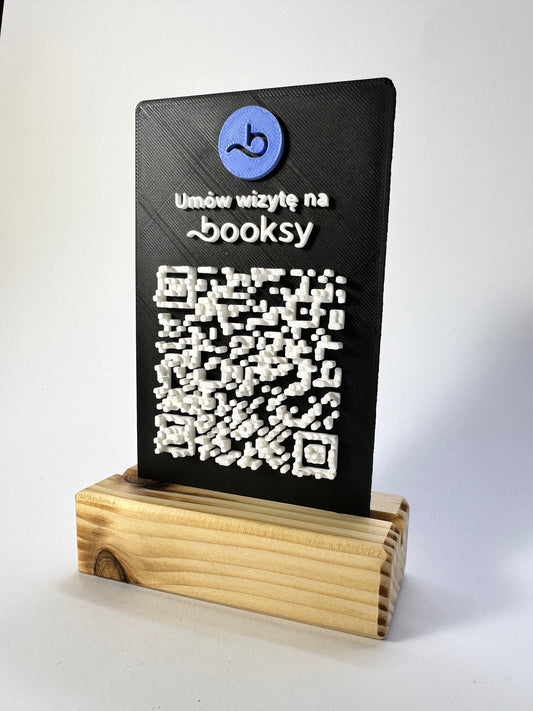 Tabliczka QR 3D - Booksy