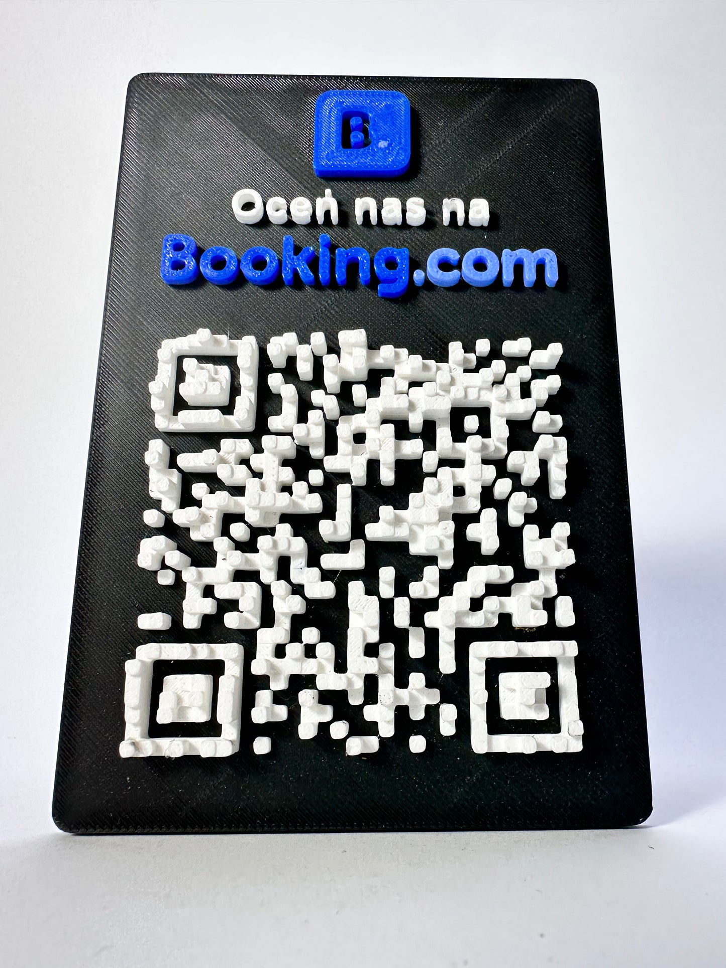Tabliczka QR 3D - Booking