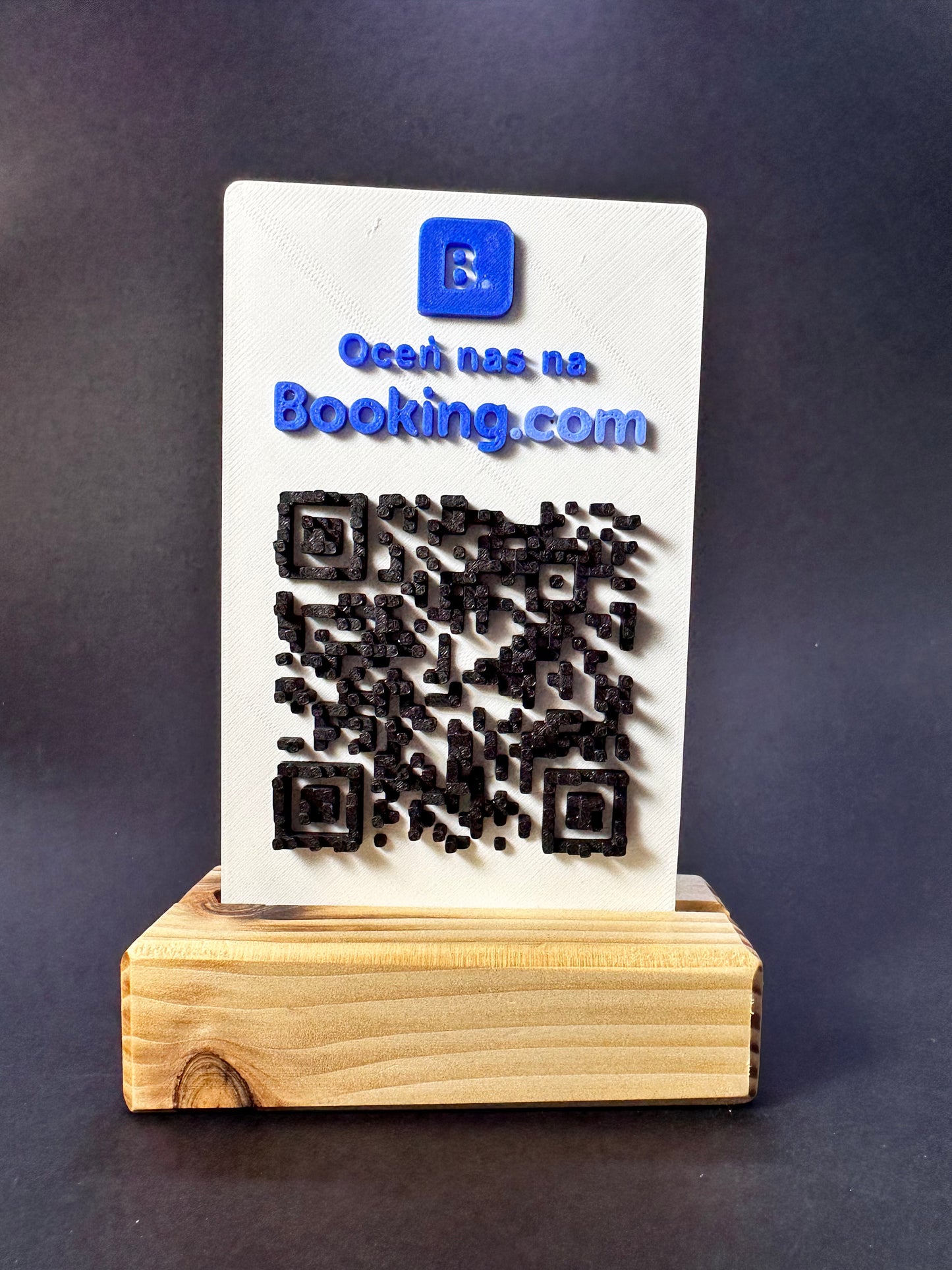 Tabliczka QR 3D - Booking