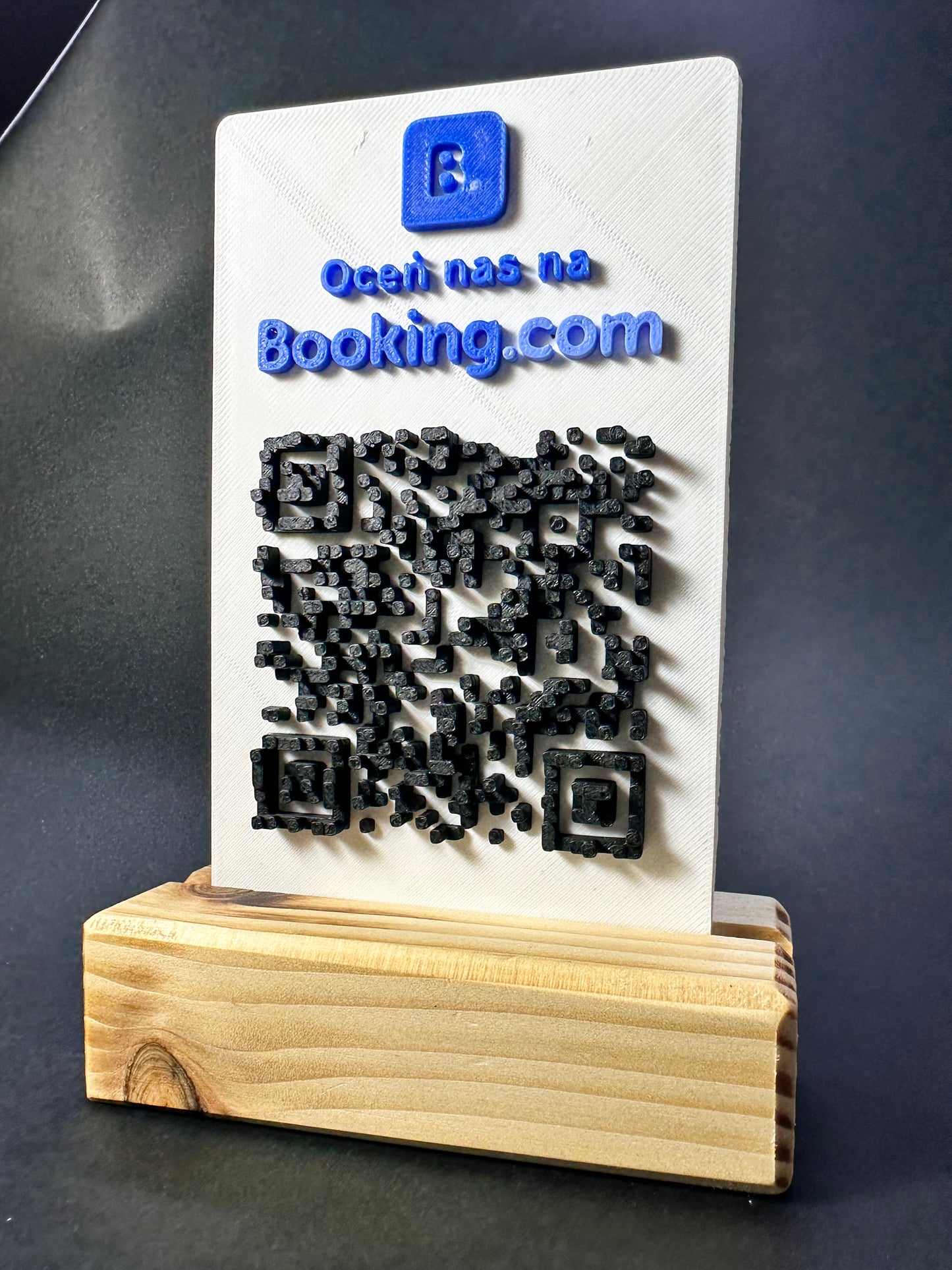 Tabliczka QR 3D - Booking