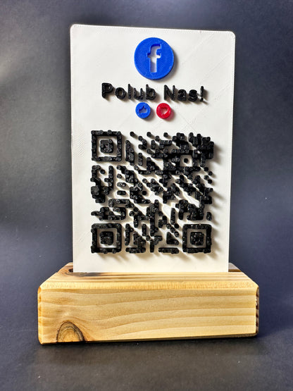 Tabliczka QR 3D - Facebook