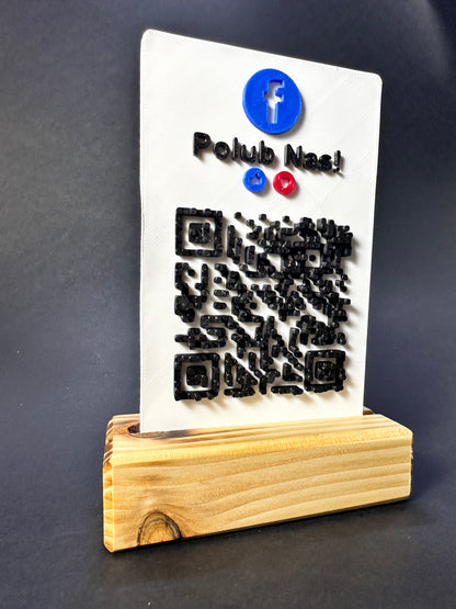 Tabliczka QR 3D - Facebook