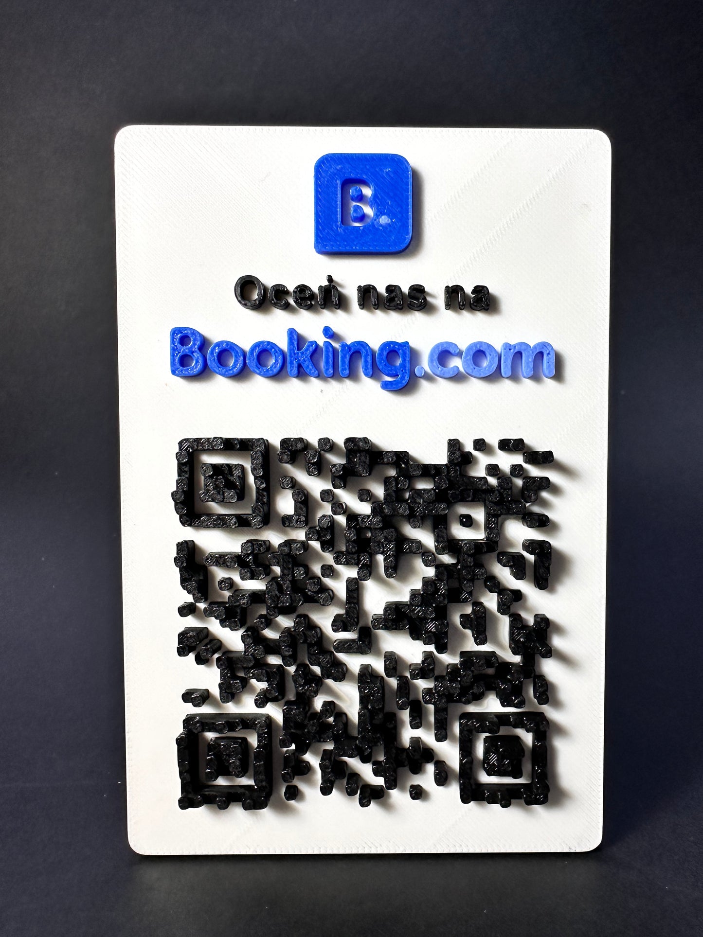 Tabliczka QR 3D - Booking