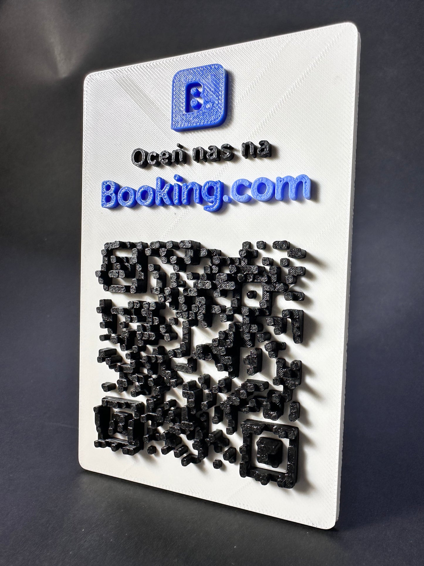 Tabliczka QR 3D - Booking
