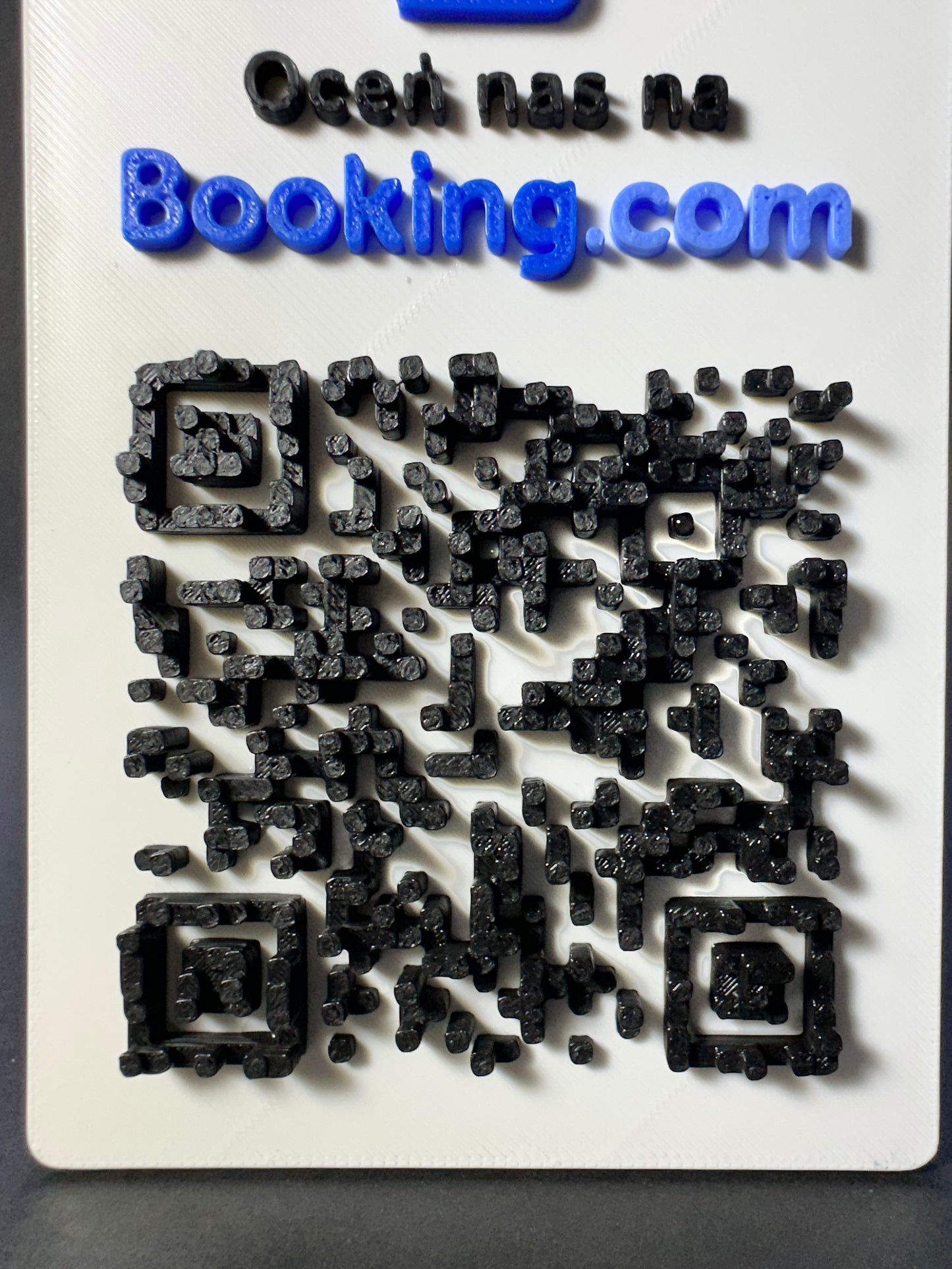 Tabliczka QR 3D - Booking