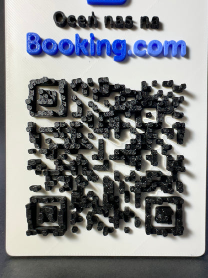 Tabliczka QR 3D - Booking