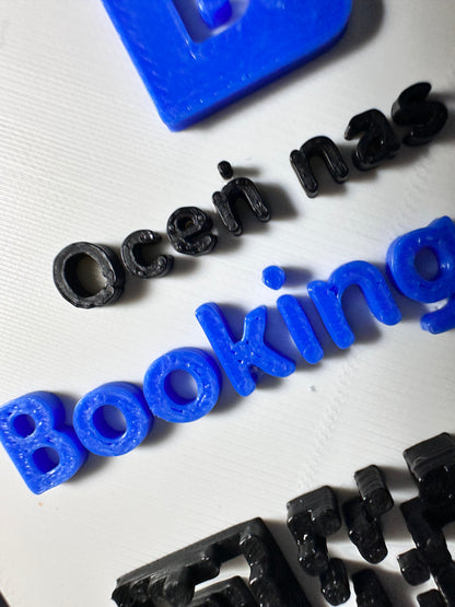 Tabliczka QR 3D - Booking