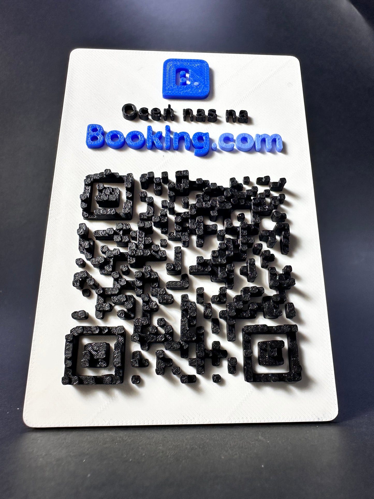 Tabliczka QR 3D - Booking