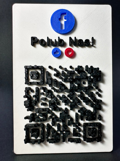 Tabliczka QR 3D - Facebook