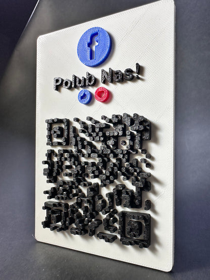 Tabliczka QR 3D - Facebook