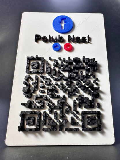 Tabliczka QR 3D - Facebook