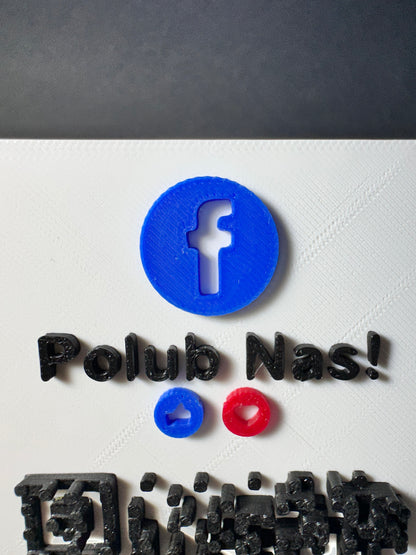 Tabliczka QR 3D - Facebook